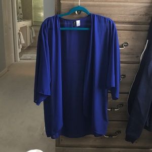 Sheer blue kimono robe